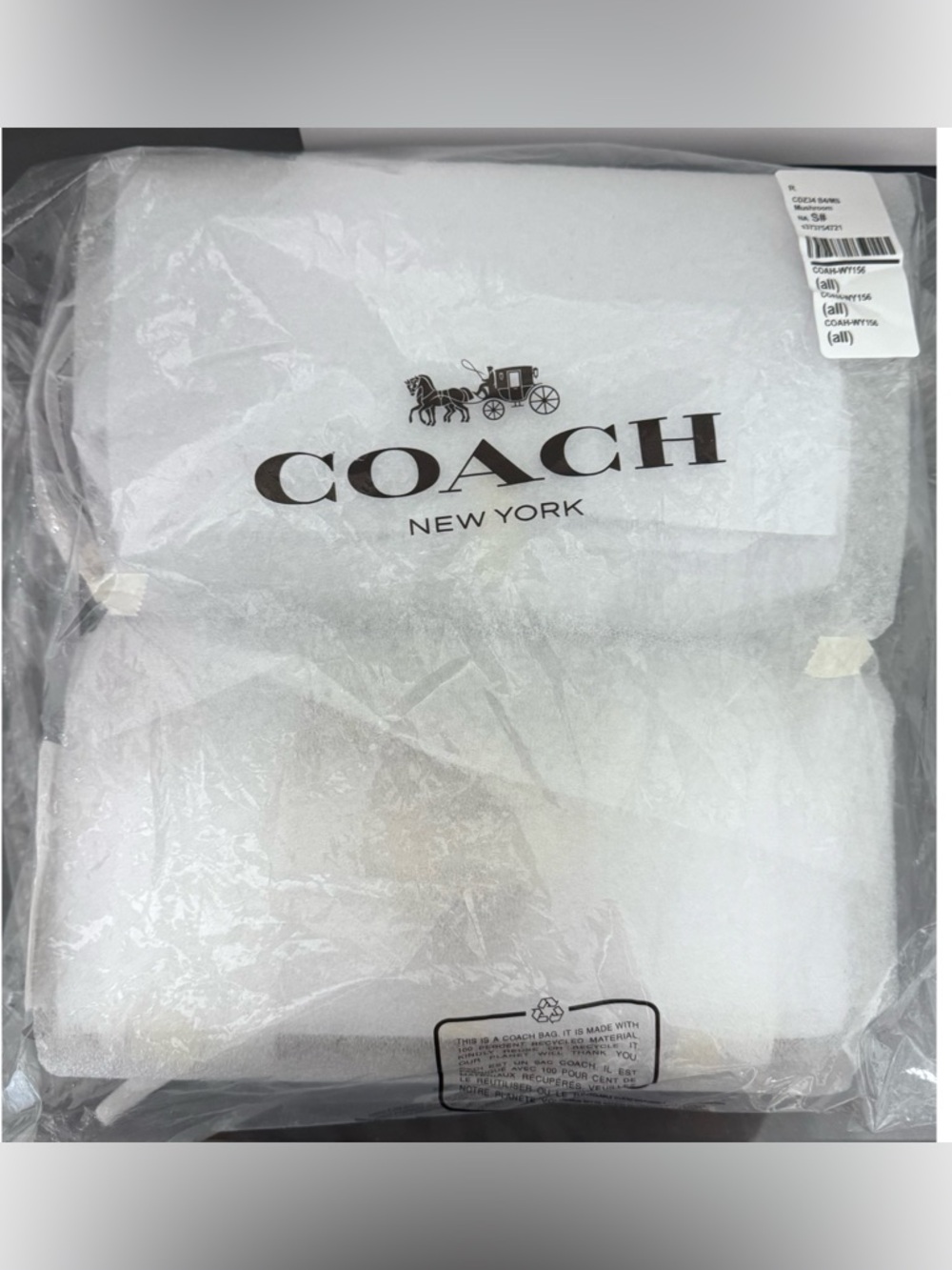 COACH Tabby Shoulder Bag 26 In CRYSTAL Signature Jacquard, Bronze/ Mushroom - Picture 11 of 15